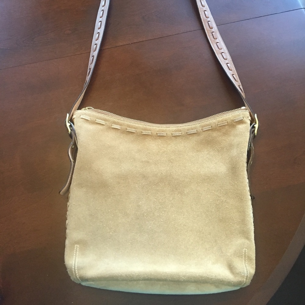 Coach suede cross body purse